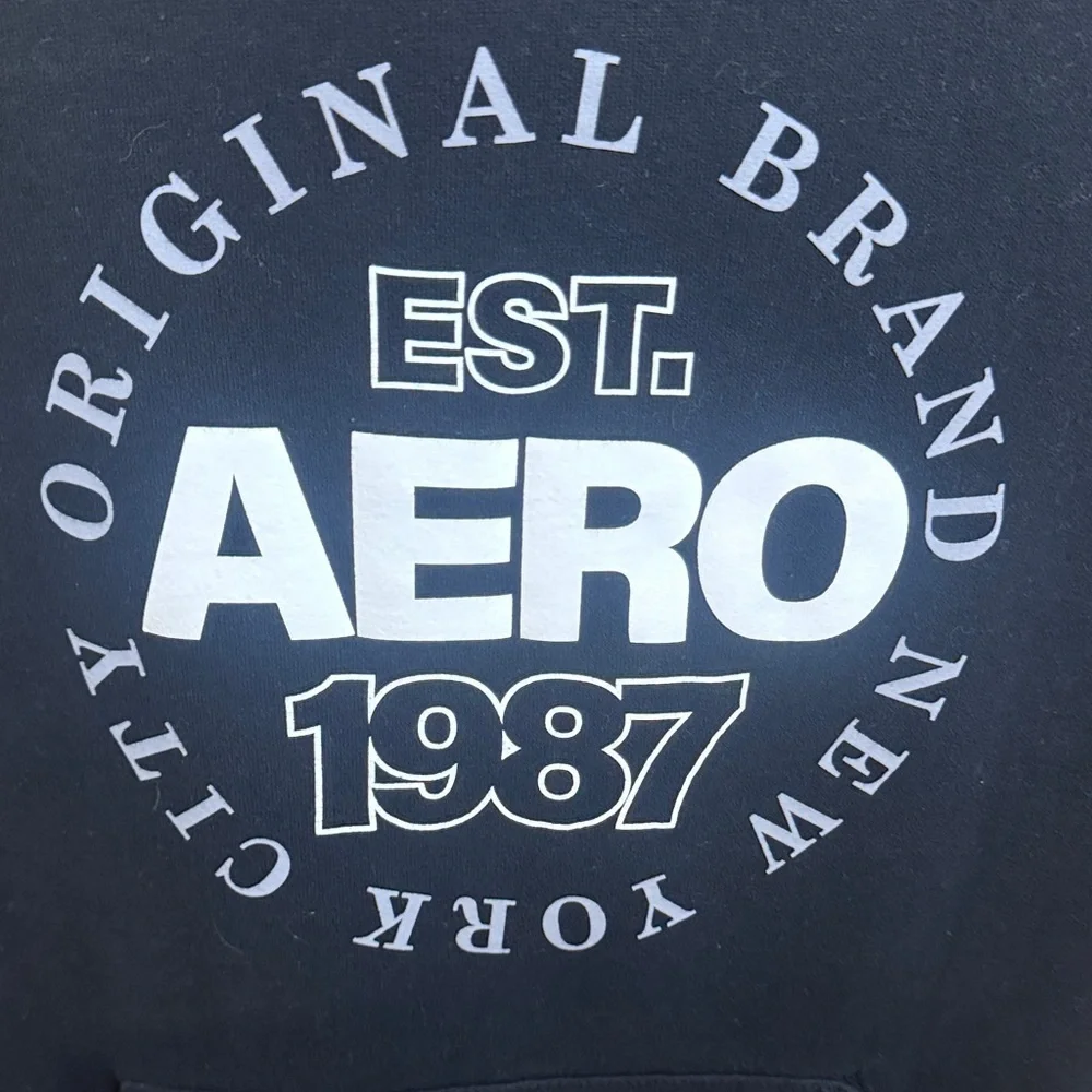 Aeropostale Black Graphic Hoodie